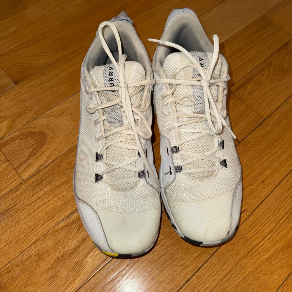 Steph Curry Under Armour Cream Basketball Shoes